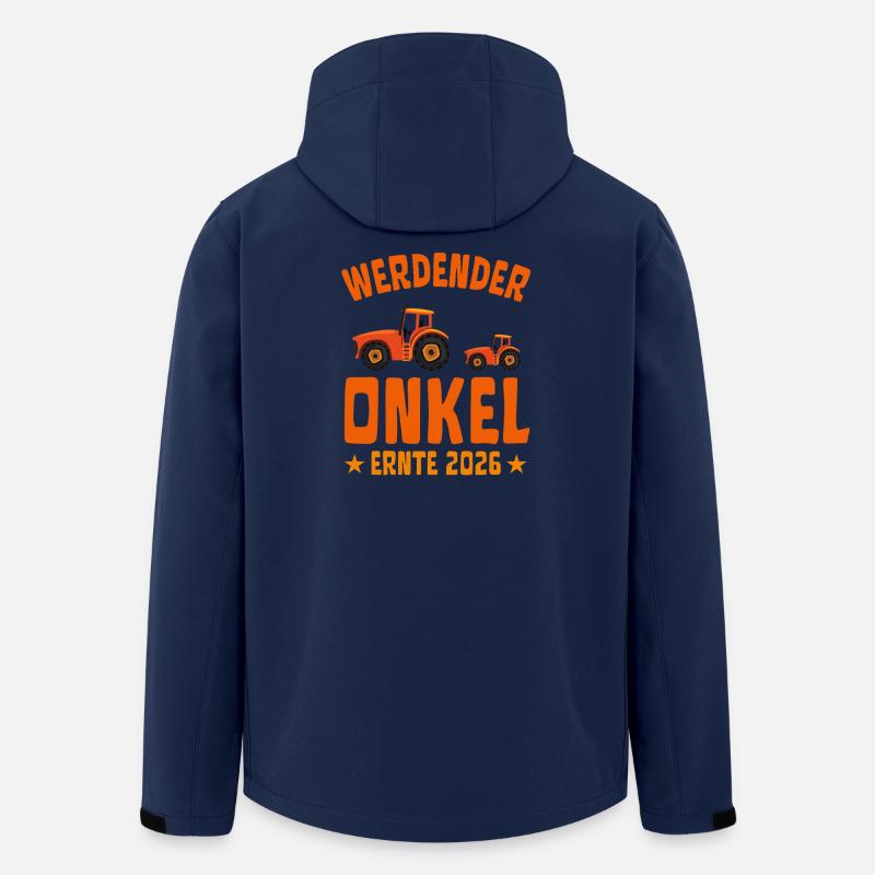 Werdender ONKEL Ernte 2026 Traktor - Recycelte Männer Softshell-Jacke von Stanley/Stella - Navy