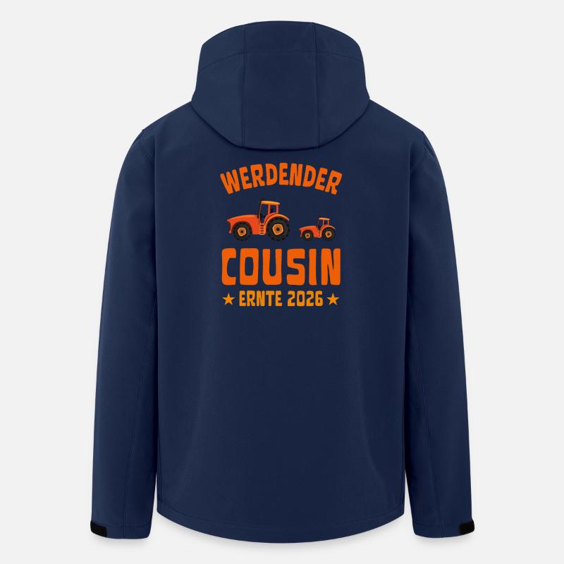 Werdender Cousin Ernte 2026 Traktor - Recycelte Männer Softshell-Jacke von Stanley/Stella - Navy