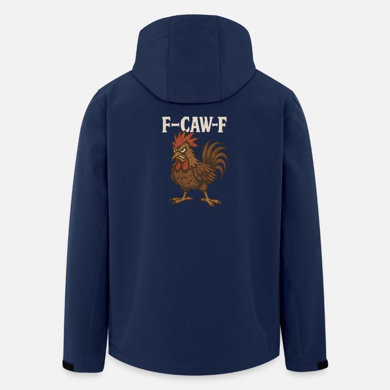 F-Caw-F Hahn Lustiger Spruch - Recycelte Männer Softshell-Jacke von Stanley/Stella - Navy