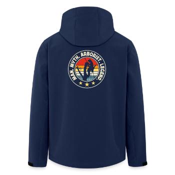 Lustiges Holzarbeiter Waldarbeiter Geschenk - Recycelte Männer Softshell-Jacke von Stanley/Stella - Navy - Hinten - AI Model Male 185 light (185cm)