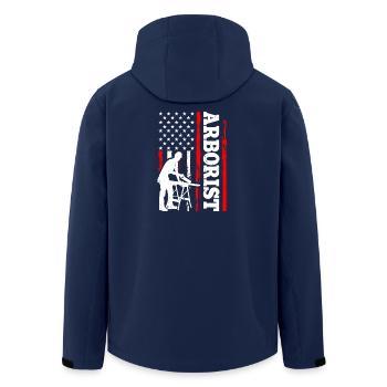 Lustiges Holzarbeiter Waldarbeiter Geschenk - Recycelte Männer Softshell-Jacke von Stanley/Stella - Navy - Hinten - AI Model Male 185 light (185cm)