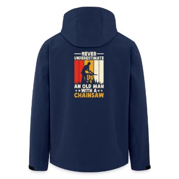 Lustiges Holzarbeiter Waldarbeiter Geschenk - Recycelte Männer Softshell-Jacke von Stanley/Stella - Navy - Hinten - AI Model Male 185 light (185cm)