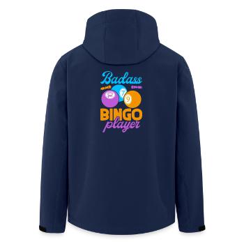Bingo Game Badass Player Bingo - Recycelte Männer Softshell-Jacke von Stanley/Stella - Navy - Hinten - AI Model Male 185 light (185cm)