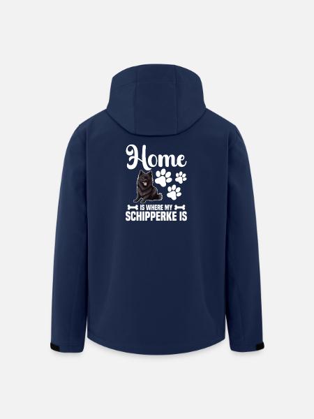 Zu Hause Ist Mein Schipperke - Recycelte Männer Softshell-Jacke von Stanley/Stella - Navy