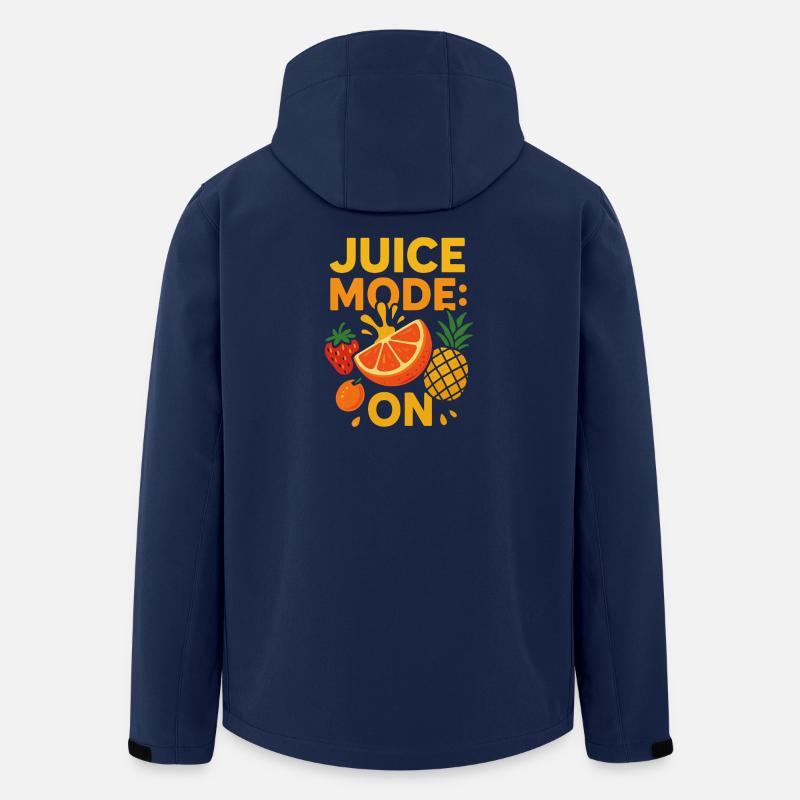 Juice Mode: ON – Fruchtiges Sommermotiv - Recycelte Männer Softshell-Jacke von Stanley/Stella - Navy
