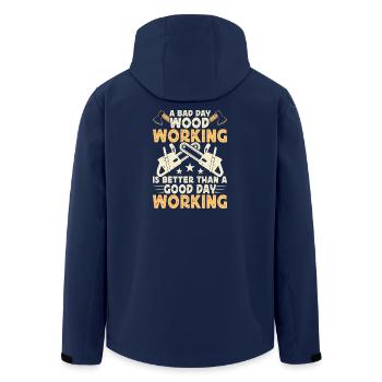 Baumpfleger Holzarbeiter Waldarbeiter Geschenk - Recycelte Männer Softshell-Jacke von Stanley/Stella - Navy - Hinten - AI Model Male 185 light (185cm)