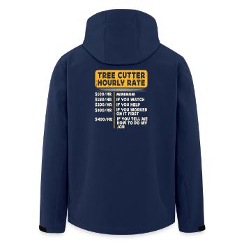 Baumpfleger Holzarbeiter Waldarbeiter Geschenk - Recycelte Männer Softshell-Jacke von Stanley/Stella - Navy - Hinten - AI Model Male 185 light (185cm)