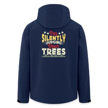 Baumpfleger Holzarbeiter Waldarbeiter Geschenk - Recycelte Männer Softshell-Jacke von Stanley/Stella - Navy - Hinten - AI Model Male 185 light (185cm)
