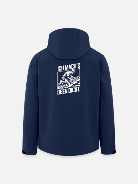 Ich Mach's Oben Dicht Handwerker Dachdecker Humor - Recycelte Männer Softshell-Jacke von Stanley/Stella - Navy