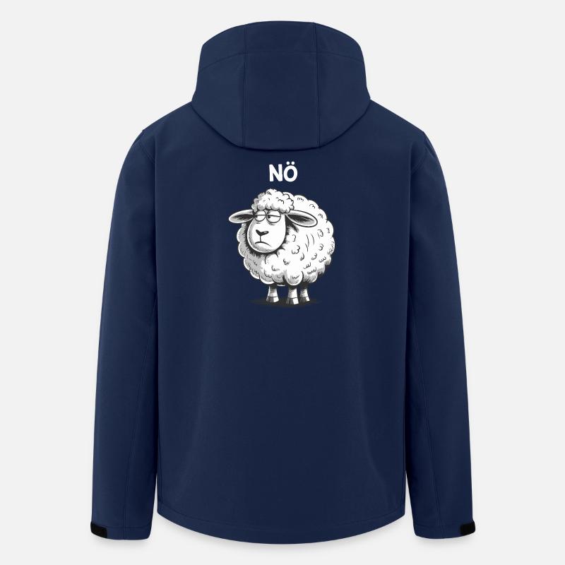 Basse-Autriche – Grumpy Sheep Humour Design - Veste softshell homme en polyester recyclé Stanley/Stella - marine