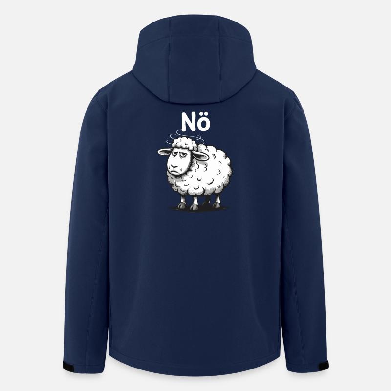 Basse-Autriche – Grumpy Sheep Humour Design - Veste softshell homme en polyester recyclé Stanley/Stella - marine