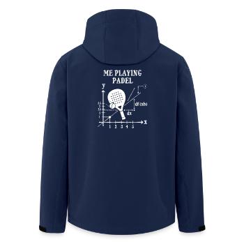 Lustiges Padel | Me Playing Padel - Recycelte Männer Softshell-Jacke von Stanley/Stella - Navy - Hinten - AI Model Male 185 light (185cm)
