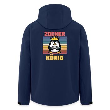 Zocker König - Recycelte Männer Softshell-Jacke von Stanley/Stella - Navy - Hinten - AI Model Male 185 light (185cm)
