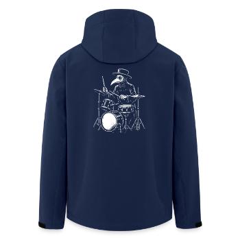Plague Doctor Drummer Band T-Shirt - Recycelte Männer Softshell-Jacke von Stanley/Stella - Navy - Hinten - AI Model Male 185 light (185cm)