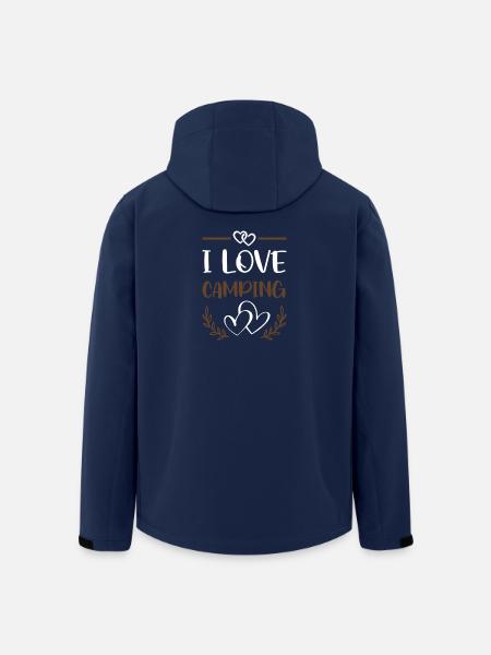 I Love Camping - Recycelte Männer Softshell-Jacke von Stanley/Stella - Navy