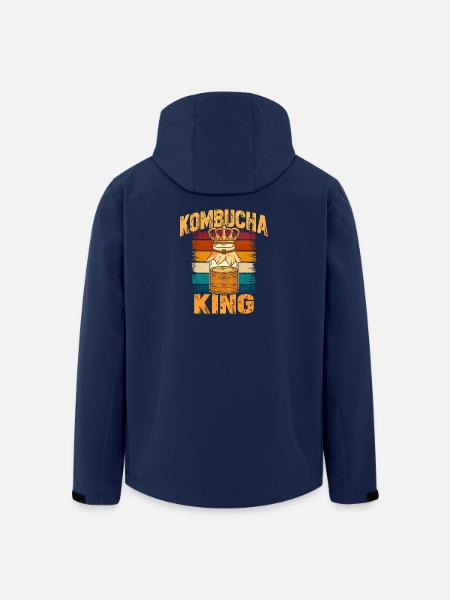 Kombucha König Retro - Recycelte Männer Softshell-Jacke von Stanley/Stella - Navy