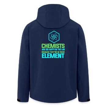 Chemie Chemiker Chemielehrer - Recycelte Männer Softshell-Jacke von Stanley/Stella - Navy - Hinten - AI Model Male 185 light (185cm)