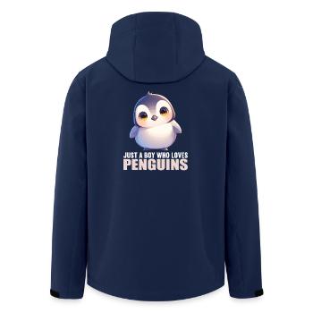 Pinguine Pinguin - Recycelte Männer Softshell-Jacke von Stanley/Stella - Navy - Hinten - AI Model Male 185 light (185cm)