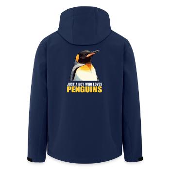Pinguine Pinguin - Recycelte Männer Softshell-Jacke von Stanley/Stella - Navy - Hinten - AI Model Male 185 light (185cm)