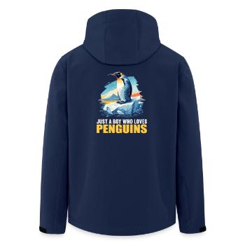 Pinguine Pinguin - Recycelte Männer Softshell-Jacke von Stanley/Stella - Navy - Hinten - AI Model Male 185 light (185cm)