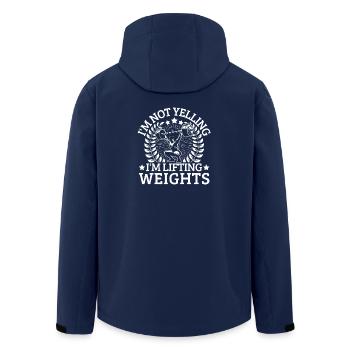 Powerlifting Bodybuilder Not Yelling I´m Lifting - Recycelte Männer Softshell-Jacke von Stanley/Stella - Navy - Hinten - AI Model Male 185 light (185cm)