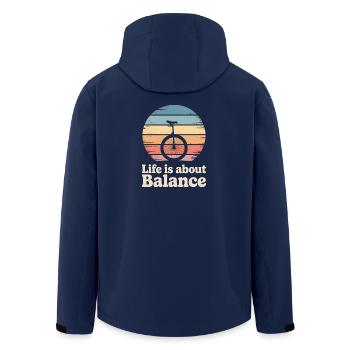 Einrad - Recycelte Männer Softshell-Jacke von Stanley/Stella - Navy - Hinten - AI Model Male 185 light (185cm)