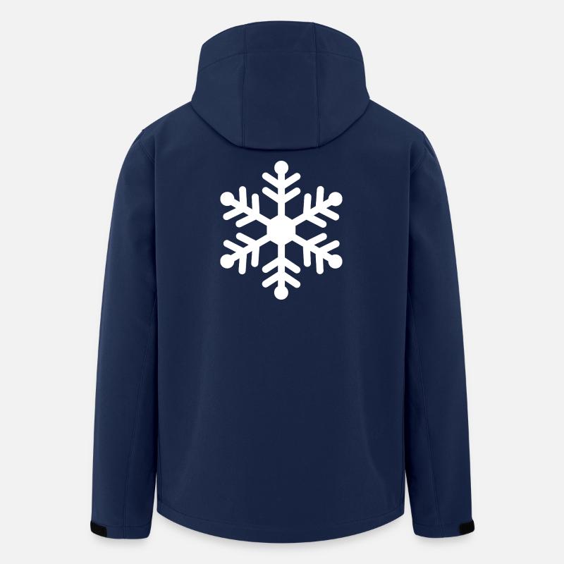Winter-Schneeflocken-Silhouette - Recycelte Männer Softshell-Jacke von Stanley/Stella - Navy
