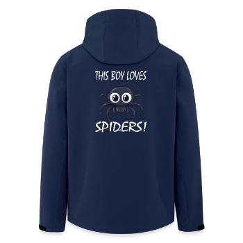Junge liebt Spinnen - Recycelte Männer Softshell-Jacke von Stanley/Stella - Navy - Hinten - AI Model Male 185 light (185cm)