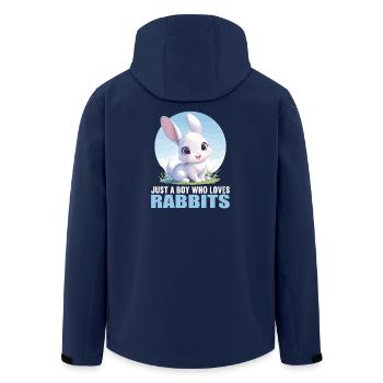 Hasen Hase - Recycelte Männer Softshell-Jacke von Stanley/Stella - Navy - Hinten - AI Model Male 185 light (185cm)