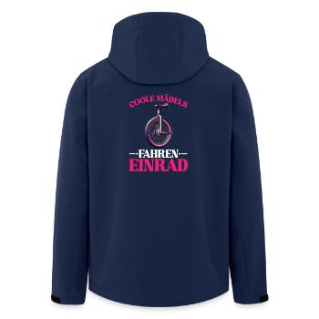 Coole Mädels Fahren Einrad - Recycelte Männer Softshell-Jacke von Stanley/Stella - Navy - Hinten - AI Model Male 185 light (185cm)