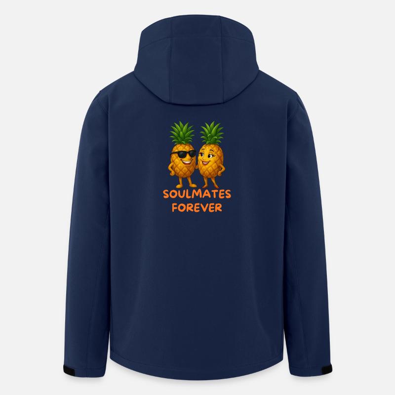 Soulmates Pineapples Forever - Recycelte Männer Softshell-Jacke von Stanley/Stella - Navy