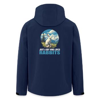 Hasen Hase - Recycelte Männer Softshell-Jacke von Stanley/Stella - Navy - Hinten - AI Model Male 185 light (185cm)