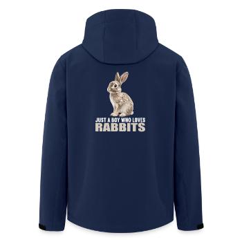 Hasen Hase - Recycelte Männer Softshell-Jacke von Stanley/Stella - Navy - Hinten - AI Model Male 185 light (185cm)