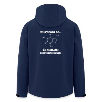 Koffeinmolekül-Meme: Verstehst du? - Recycelte Männer Softshell-Jacke von Stanley/Stella - Navy - Hinten - AI Model Male 185 light (185cm)