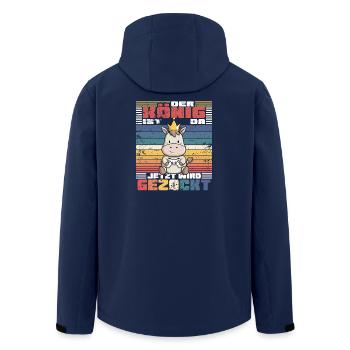 Game König computerspiel - Recycelte Männer Softshell-Jacke von Stanley/Stella - Navy - Hinten - AI Model Male 185 light (185cm)