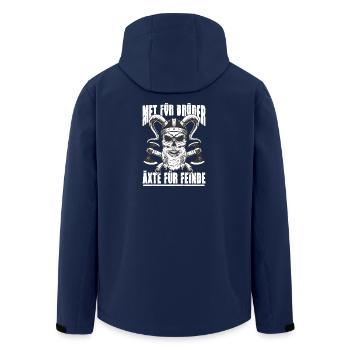 Wikinger Outfit Walhalla Nordische Mythologie - Recycelte Männer Softshell-Jacke von Stanley/Stella - Navy - Hinten - AI Model Male 185 light (185cm)