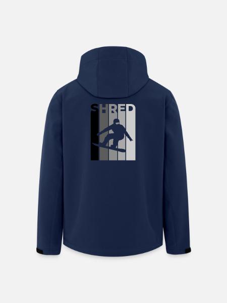 SHRED Snowboarder – Snowboard Spruch & Action - Recycelte Männer Softshell-Jacke von Stanley/Stella - Navy