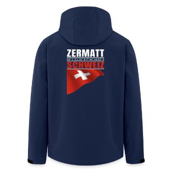 Zermatt - Recycelte Männer Softshell-Jacke von Stanley/Stella - Navy - Hinten - AI Model Male 185 light (185cm)
