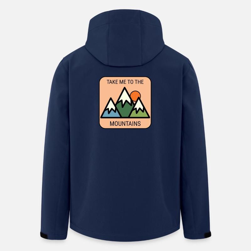 Emmène-moi dans les montagnes - Veste softshell homme en polyester recyclé Stanley/Stella - marine