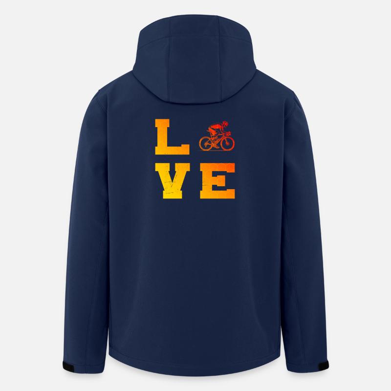Klare Roadbike Botschaft - Recycelte Männer Softshell-Jacke von Stanley/Stella - Navy