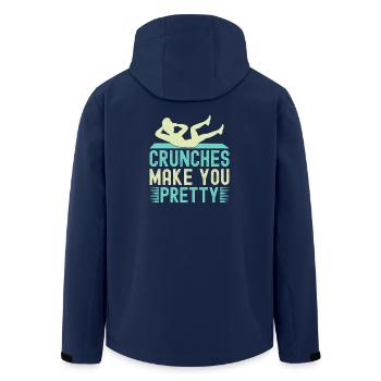 Fitness Fanatics Crunches Make You Pretty - Recycelte Männer Softshell-Jacke von Stanley/Stella - Navy - Hinten - AI Model Male 185 light (185cm)