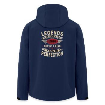 Jahrgang 1966 Geschenk 60. Geburtstag 60 jahre - Recycelte Männer Softshell-Jacke von Stanley/Stella - Navy - Hinten - AI Model Male 185 light (185cm)