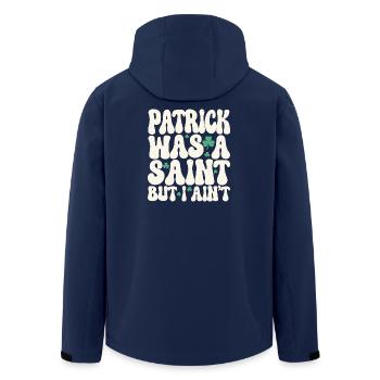 Patrick war ein Heiliger, aber ich bin nicht St. Patrick's Day - Recycelte Männer Softshell-Jacke von Stanley/Stella - Navy - Hinten - AI Model Male 185 light (185cm)