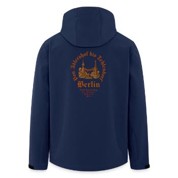 Berlin from Adlershof to Zehlendorf - Men’s Recycled Softshell Jacket by Stanley/Stella - navy - Back - AI Model Male 185 light (185cm)