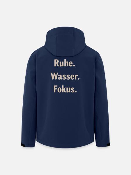 Ruhe Wasser Fokus - Angeln - Recycelte Männer Softshell-Jacke von Stanley/Stella - Navy
