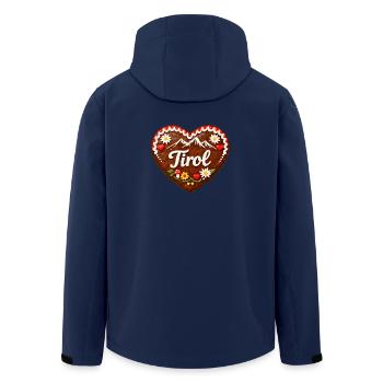 I kimm aus Landl Tirol Après Ski - Men’s Recycled Softshell Jacket by Stanley/Stella - navy - Back - AI Model Male 185 light (185cm)