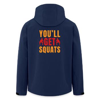 Fitness Fanatics You´ll Get Squats Calisthenics - Recycelte Männer Softshell-Jacke von Stanley/Stella - Navy - Hinten - AI Model Male 185 light (185cm)