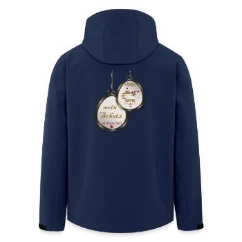 Easter pendants - Men’s Recycled Softshell Jacket by Stanley/Stella - navy - Back - AI Model Male 185 light (185cm)