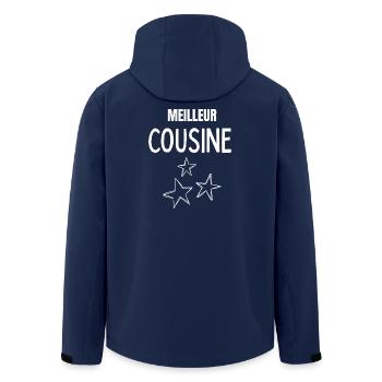 Beste Cousine und Stars - Recycelte Männer Softshell-Jacke von Stanley/Stella - Navy - Hinten - AI Model Male 185 light (185cm)