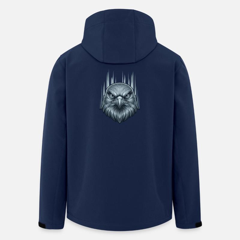 Eisiger Sturmadler Kopf - Recycelte Männer Softshell-Jacke von Stanley/Stella - Navy